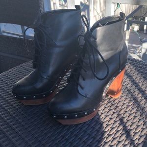 Zara Wooden Platform Booties